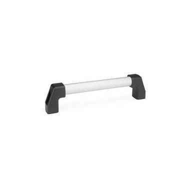 Ganter Cabinet U-Handles, Tube Aluminum / Stainless Steel, Mounting from the Back 667.2-30-400-EL