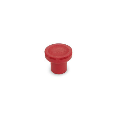 Ganter Knurled Knobs, Plastic, Threaded Bushing Brass 676-35-M10-RT