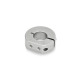 Ganter Semi-Split Shaft Collars, Stainless Steel, with Extension-Tapped Holes 7062.1-32-B14-NI-A