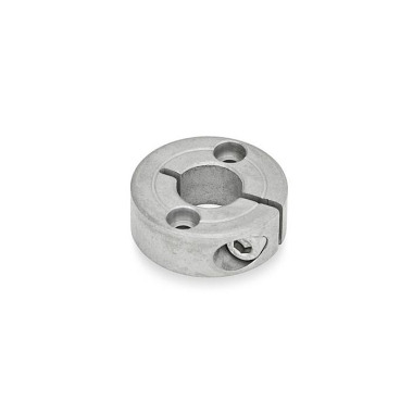 Ganter Semi-Split Shaft Collars, Stainless Steel, with Flange Holes 7062.2-60-B32-NI-B