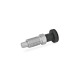 Ganter Stainless Steel Indexing Plungers, with Knob, with and without Rest Position 717-6-M12X1,5-B-NI