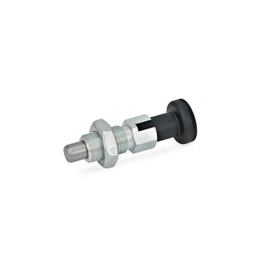 Ganter Indexing Plungers, Steel, with Knob, with and without Rest Position 717-8-M16X1,5-CK-ST