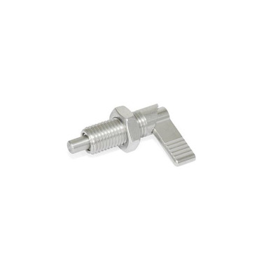 Ganter Stainless Steel Cam Action Indexing Plungers, with Locking Function 721.6-5-M10X1-LAK