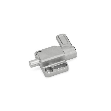 Ganter Spring Latches, Stainless Steel, with Flange for Surface Mounting 722.3-14-20-R-A4