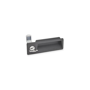 Ganter Latches with Gripping Tray, with Latch Arm Steel, Operation with Socket Key or Key 731.2-SC-0-46-1-SG