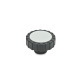 Ganter Knurled Knobs, Plastic, with Threaded Bushing, Steel / Stainless Steel 7336-34-M6-NI