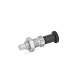 Ganter Stainless Steel Indexing Plungers with Long Plastic Knob 817.2-12-15-BK-NI