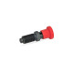 Ganter Indexing Plungers, Steel, with Red Knob 817-4-4-C-RT