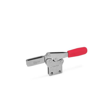 Ganter Toggle Clamps, Stainless Steel, Operating Lever Horizontal, with Vertical Mounting Base 820.1-230-N-NI