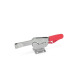 Ganter Toggle Clamps, Stainless Steel, Operating Lever Horizontal, with Lock Mechanism, with Horizontal Mounting Base 820.3-130-OL-NI