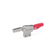 Ganter Toggle Clamps, Stainless Steel, Operating Lever Horizontal, with Lock Mechanism, with Vertical Mounting Base 820.4-75-NL-NI