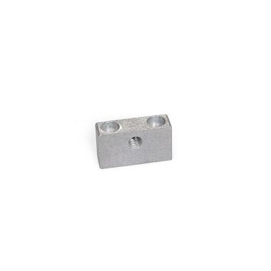 Ganter Bearing Blocks, for Adjusting Screws GN 827, Aluminum 828-M8X1-A-15-AM