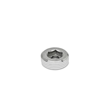 Ganter Threaded Plugs with Conical Thread, Stainless Steel 906-NI-M24X1,5-A