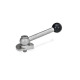 Ganter Clamping Bolts, Stainless Steel, Upward Clamping, with Threaded Bolt 918.6-50-KV-L