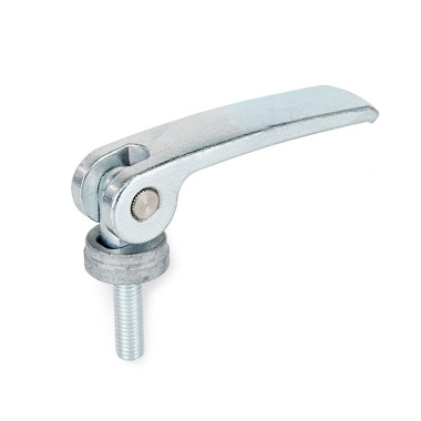 Ganter Clamping Levers with Eccentrical Cam with Threaded Stud, Lever Steel 927.2-101-M10-35-B-Z