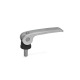 Ganter Clamping Levers with Eccentrical Cam with Threaded Stud, Lever Steel 927.3-101-M10-20-B