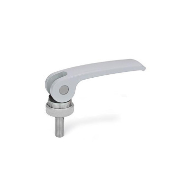 Ganter Clamping Levers with Eccentrical Cam with Threaded Stud, Lever Zinc Die Casting 927.4-101-M10-35-A-S