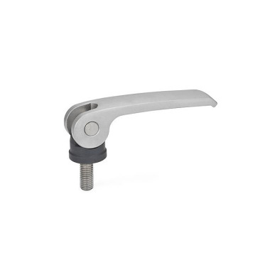 Ganter Clamping Levers with Eccentrical Cam with Threaded Stud, Lever Stainless Steel 927.5-101-M8-30-B