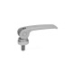 Ganter Clamping Levers with Eccentrical Cam, Stainless Steel, with Threaded Stud 927.7-44-M5-12-A