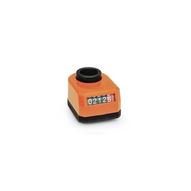 Ganter Position Indicators, 5 Digits, Digital Indication, Mechanical Counter, Hollow Shaft Steel 953-0003.0-AR-L-OR