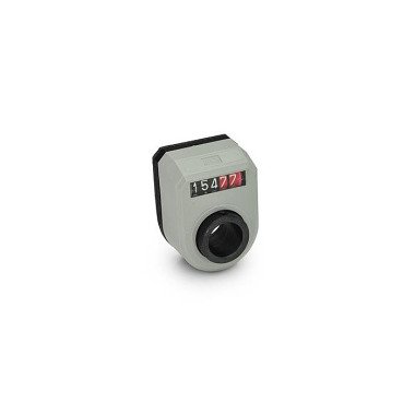 Ganter Position Indicators, 5 Digits, Digital Indication, Mechanical Counter, Hollow Shaft Steel 953-0010.0-FN-L-GR