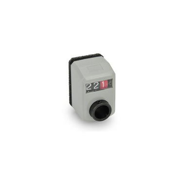 Ganter Position Indicators, 3 Digits, Digital Indication, Mechanical Counter, Hollow Shaft Steel 955-0.50-FN-R-GR