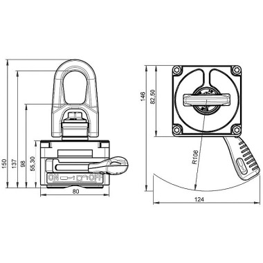 ALFRA Magnetsystem TML 90 R Permanent løftemagnetsæt-L kmpl. rørformet version 41100.L.R