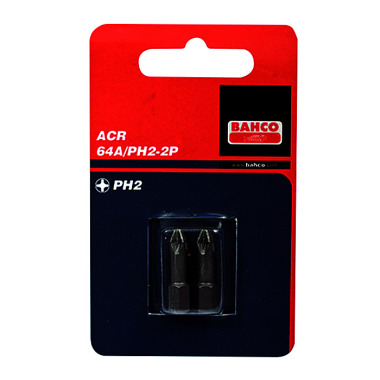 BAHCO 1/4” bits, 25 mm, ACR, PH 1, pakke med 2 64A/PH1-2P