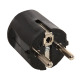 as - Schwabe 45032 Schutzkontakt-Zentralstecker, schwarz, 230 V