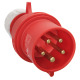 as - Schwabe 60422 CEE-Stecker 400V/32A, rot, Schraubanschlüssen 400V/32A