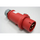 as - Schwabe 60572 CEE-Stecker, rot, mit Schraubanschluss 400V/32A/4polig/6h -IP44-