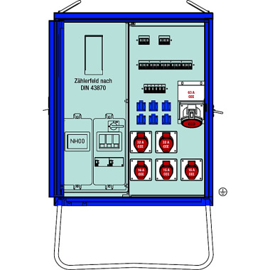 as - Schwabe 61830 Anschlussverteiler-Endverteiler-Schrank AVE 1 61831