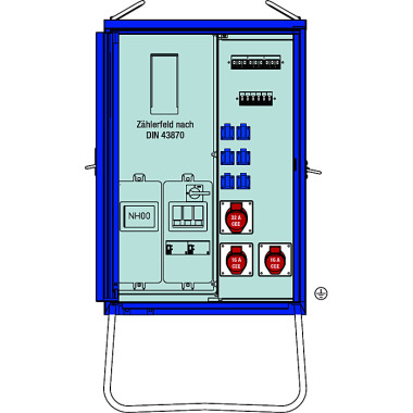 as - Schwabe 61833 Anschlussverteiler-Endverteiler-Schrank AVE 3