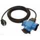 as - Schwabe 62058 3fach Gummiverteiler blau, 4,5m H07RN-F 3G1,5 Stecker/230V/16A