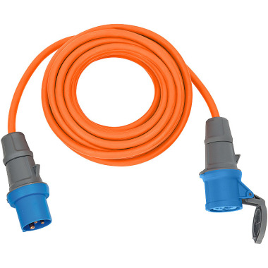 Brennenstuhl CEE 230V Camping-Verlängerungskabel 10m (H07RN-F 3G2,5 Kabel in der Signalfarbe orange, Camping-Stromkabel für den ständigen Einsatz im Außenbereich IP44, Made in Germany) 1167650610