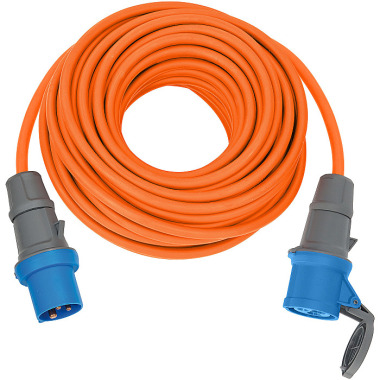 Brennenstuhl CEE 230V Camping-Verlängerungskabel 25m (H07RN-F 3G2,5 Kabel in der Signalfarbe orange, Camping-Stromkabel für den ständigen Einsatz im Außenbereich IP44, Made in Germany) 1167650625