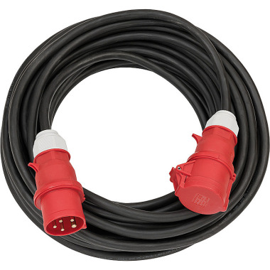 Brennenstuhl CEE Verlängerungskabel IP44 (10m Kabel, H07RN-F 5G4,0, 5-polig mit CEE Stecker und Kupplung, für den Außenbereich IP44, Made in Germany) schwarz 1167970