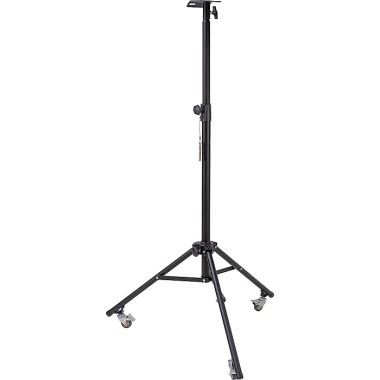 Brennenstuhl Roll Stativ MT 180 (Teleskop Stativ für LED Strahler bis 180cm höhenverstellbar, mit ausklappbaren Füßen, mit und ohne Rollen einsetzbar, inkl. Halterung und Schraubensatz, 5kg Traglast) 1170310020