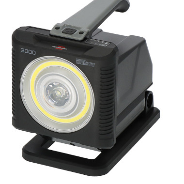 Brennenstuhl Multi Battery LED Akku Handscheinwerfer HL 3000 / Arbeitsleuchte 1140 + 2160lm (20W, IP54, kompatibel mit 18V Akkus 11 verschiedener Powertool-Hersteller, Engineered in Germany) 1173730000