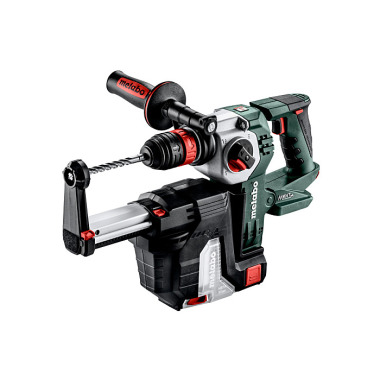 Metabo Akku-Kombihammer KHA 18 LTX BL 24 Quick Set ISA (600211900) mit integrierter Staubabsaugung und Metabo-Quick-Wechselfutter Kunststoffkoffer