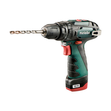 Metabo Akku-Schlagbohrschrauber PowerMaxx SB Basic (600385500) Kunststoffkoffer 12V 2x2Ah Li-Power + LC 40