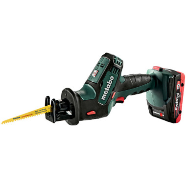 Metabo Akku-Säbelsäge SSE 18 LTX Compact (602266800) metaBOX 145 18V 2x4Ah LiHD + ASC 55