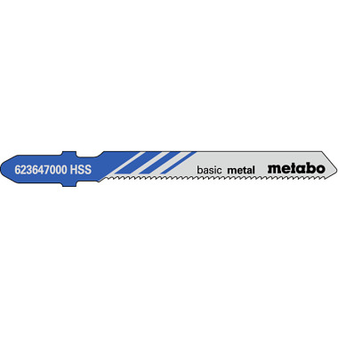 Metabo 5 Stichsägeblätter basic metal 51/ 1,2 mm, HSS (623647000)