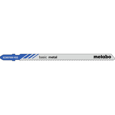 Metabo 5 Stichsägeblätter basic metal 106/ 2,0 mm, HSS (623697000)