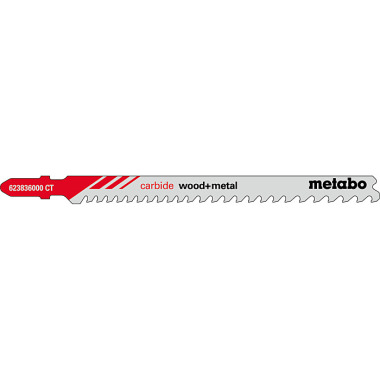 Metabo 3 Stichsägeblätter carbide wood + metal 108/3,5-5mm, HM (623836000)