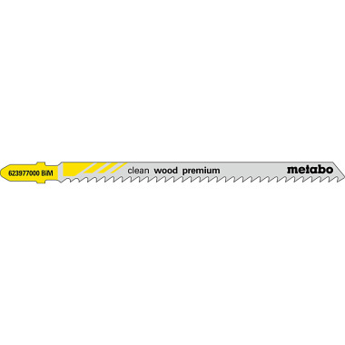 Metabo 5 Stichsägeblätter clean wood premium 105/ 3,0 mm, BiM (623977000)