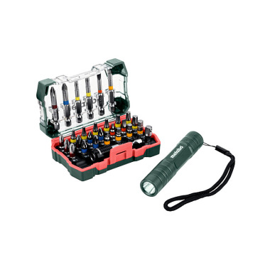 Metabo Bit-Box SP, 29-teilig + Mini Flash light (626721000)