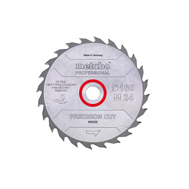 Metabo Sägeblatt precision cut wood - professional, 160x2,2/1,4x20, Z24 WZ 20° (628031000)