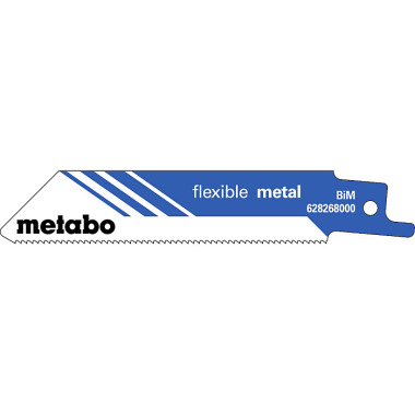 Metabo 5 Säbelsägeblätter flexible metal 100 x 0,9 mm, BiM, 1,41 mm/ 18 TPI (628268000)