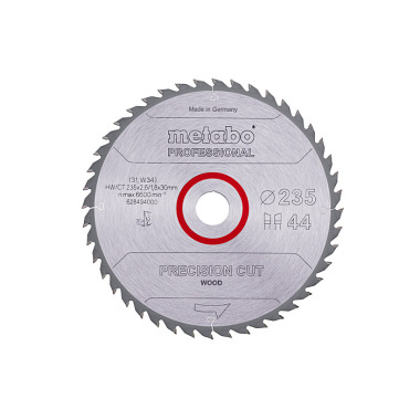 Metabo Sägeblatt precision cut wood - professional, 235x2,6/1,8x30, Z44 WZ 15° (628494000)